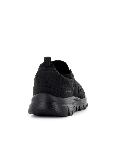 Deportivas comodas cordones elasticos entrelazados mujer negro