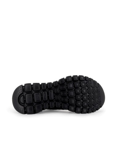 Deportivas comodas cordones elasticos entrelazados mujer negro