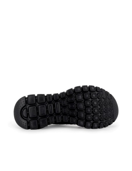 Deportivas comodas cordones elasticos entrelazados mujer negro