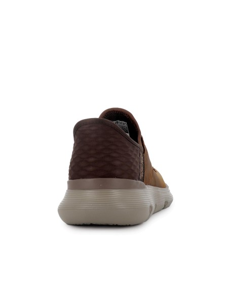 Botin casual piel con cordones Slip-Ins para hombre marron