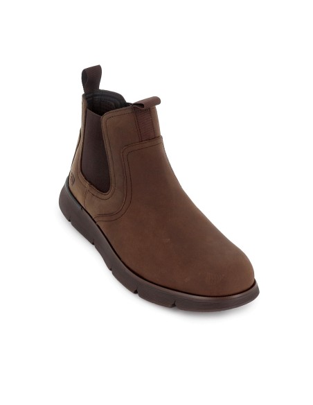 Botin chelsea piel comoda hombre marron