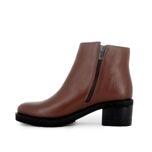 Botin piel cremallera tacon mujer cuero 2