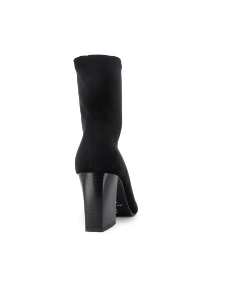 Botin ante elastico con puntera metal mujer negro