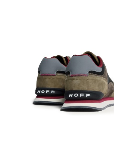 Deportiva de piel contraste negro para hombre