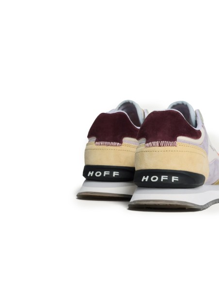 Deportiva de piel combinacion beige para mujer