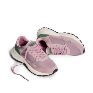 Deportiva de piel combinacion rosa para mujer 2