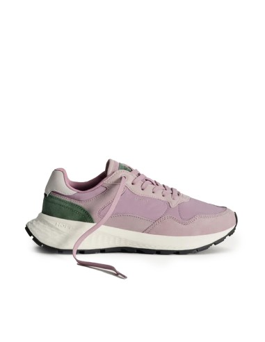 Deportiva de piel combinacion rosa para mujer