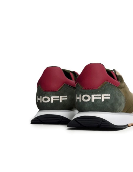 Deportivas cordones piel combi hombre verde