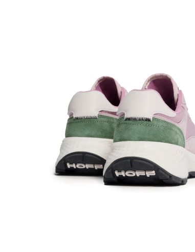 Deportiva de piel combinacion rosa para mujer