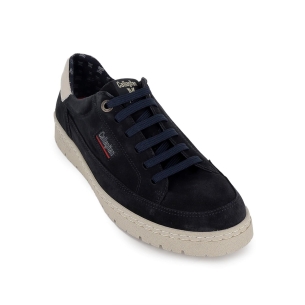 Zapato de cordones de piel ante hidrofuga hombre azul 2
