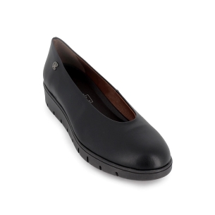 Bailarinas piel con cuña y plantilla extraible mujer negro 2