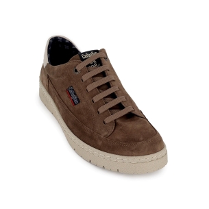 Zapato de cordones de piel ante hidrofuga hombre marron 2