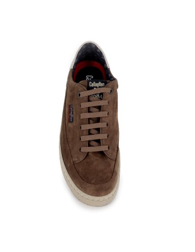 Zapato de cordones de piel ante hidrofuga hombre marron