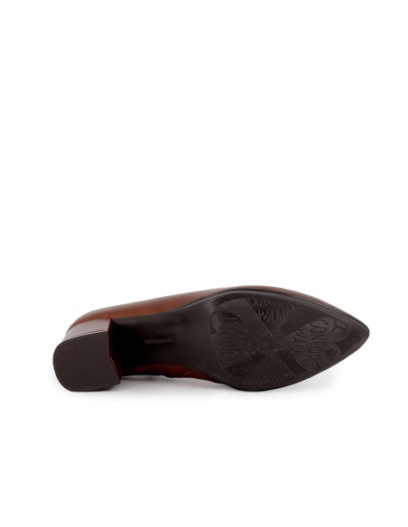 Botin piel suave de corte irregular con cremallera mujer cuero