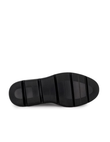 Zapato de cordones de piel natural y ligero hombre negro