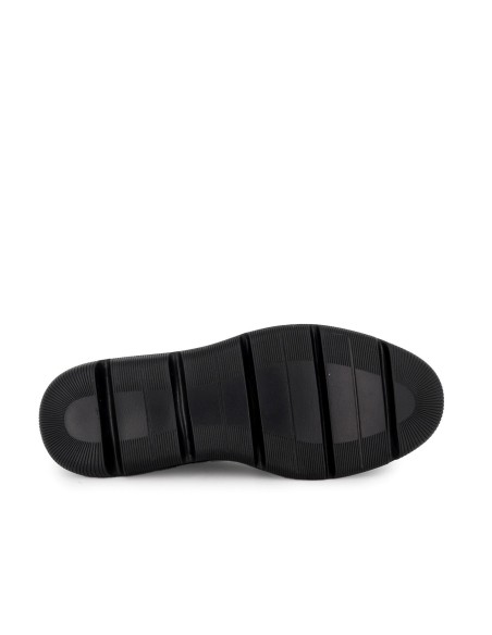 Zapato de cordones de piel natural y ligero hombre negro