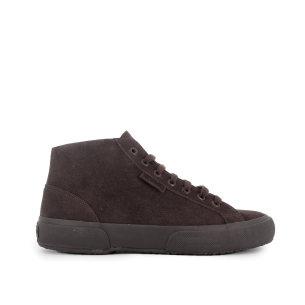 Deportivas abotinada de lona y suela vulcanizada hombre marron