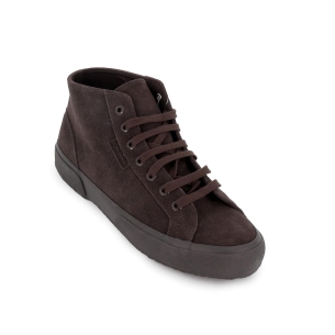 Deportivas abotinada de lona y suela vulcanizada hombre marron 2