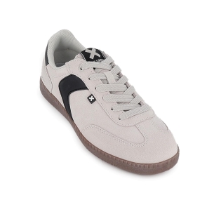 Deportiva serraje cordones plataforma mujer beige 2
