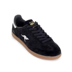 Deportivas piel contraste cordones elasticos hombre azul 2