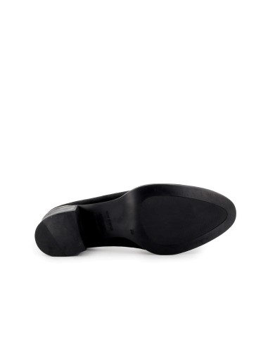 Botin efecto calcetin ante elastico tacon mujer negro