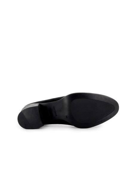 Botin efecto calcetin ante elastico tacon mujer negro