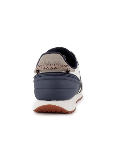 Zapatillas sport piel serraje y nylon contraste hombre blanco