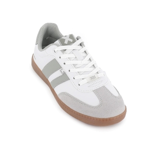 Deportiva diseño actual cordones mujer kaki 2