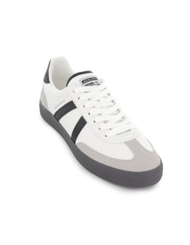 Deportivas modernas diseño contrastes cordones hombre blancas