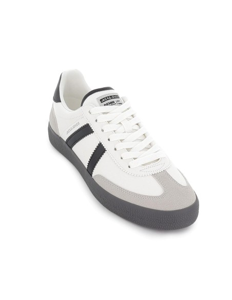 Deportivas modernas diseño contrastes cordones hombre blancas