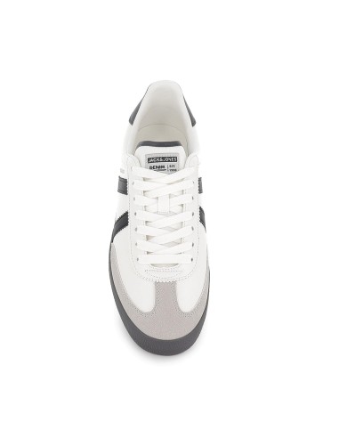 Deportivas modernas diseño contrastes cordones hombre blancas