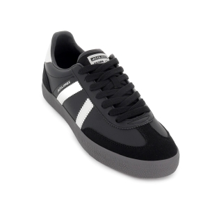 Deportivas modernas diseño contrastes cordones hombre negras 2