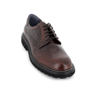 Zapato cordones piel engasada comodo hombre marrón 2
