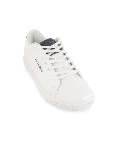 Deportiva diseño actual contraste y cordones hombre blancas