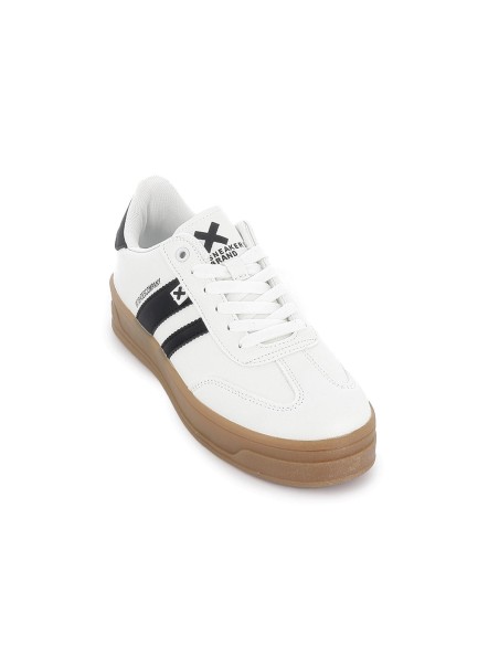 Deportiva con plataforma y suela caucho mujer blanca