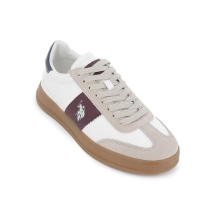 Tenis blancos contraste burdeos hombre cordones 2