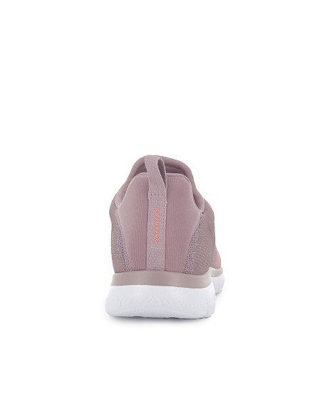 Deportivas casuales cordones Memory Foam para mujer rosa