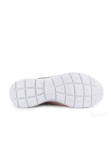 Deportivas casuales cordones Memory Foam para mujer rosa