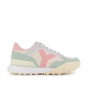 Deportiva piel napa y serraje cordones y plantilla extraible mujer beige