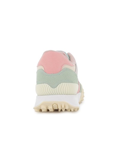 Deportiva piel napa y serraje cordones y plantilla extraible mujer beige