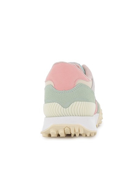 Deportiva piel napa y serraje cordones y plantilla extraible mujer beige