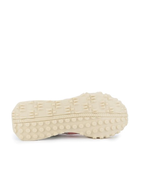 Deportiva piel napa y serraje cordones y plantilla extraible mujer beige