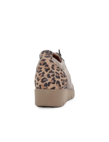 deportiva piel mujer metalizado y leopardo