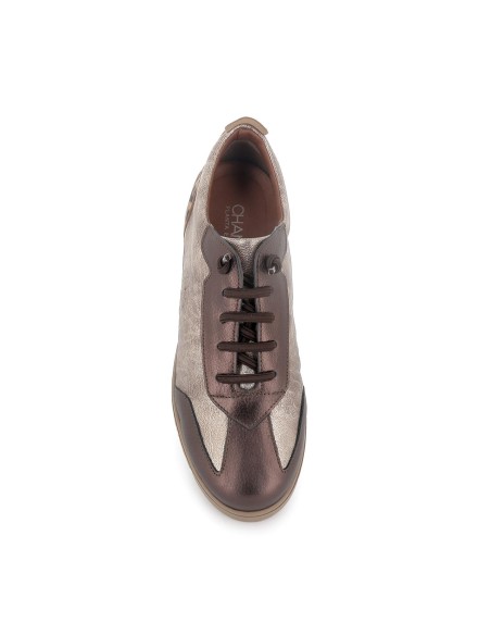 deportiva piel mujer metalizado y leopardo