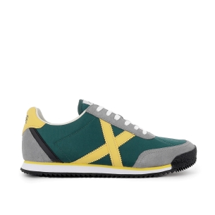 Deportiva cordones serraje y nylon hombre verde