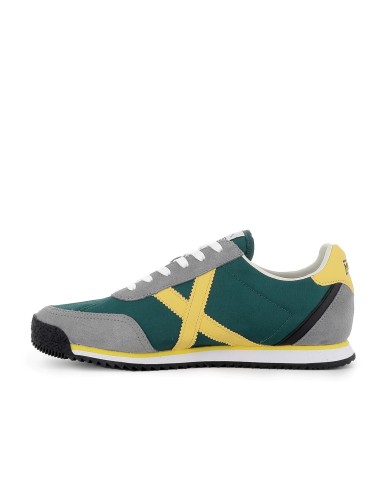 Deportiva cordones serraje y nylon hombre verde