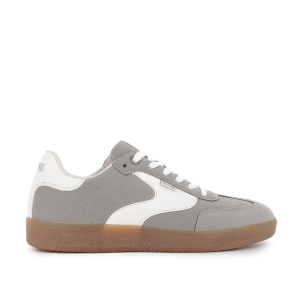 Deportivo microfibra cordones suela caramelo diseño hombre gris