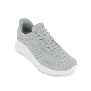 Sneakers cordones mujer malla knit verde 2