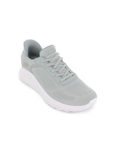 Sneakers cordones mujer malla knit verde