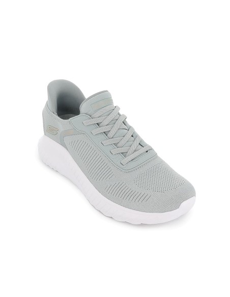 Sneakers cordones mujer malla knit verde